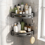 No-Drill Corner Shelf - in use in shower