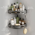 No-Drill Corner Shelf - benefit callouts