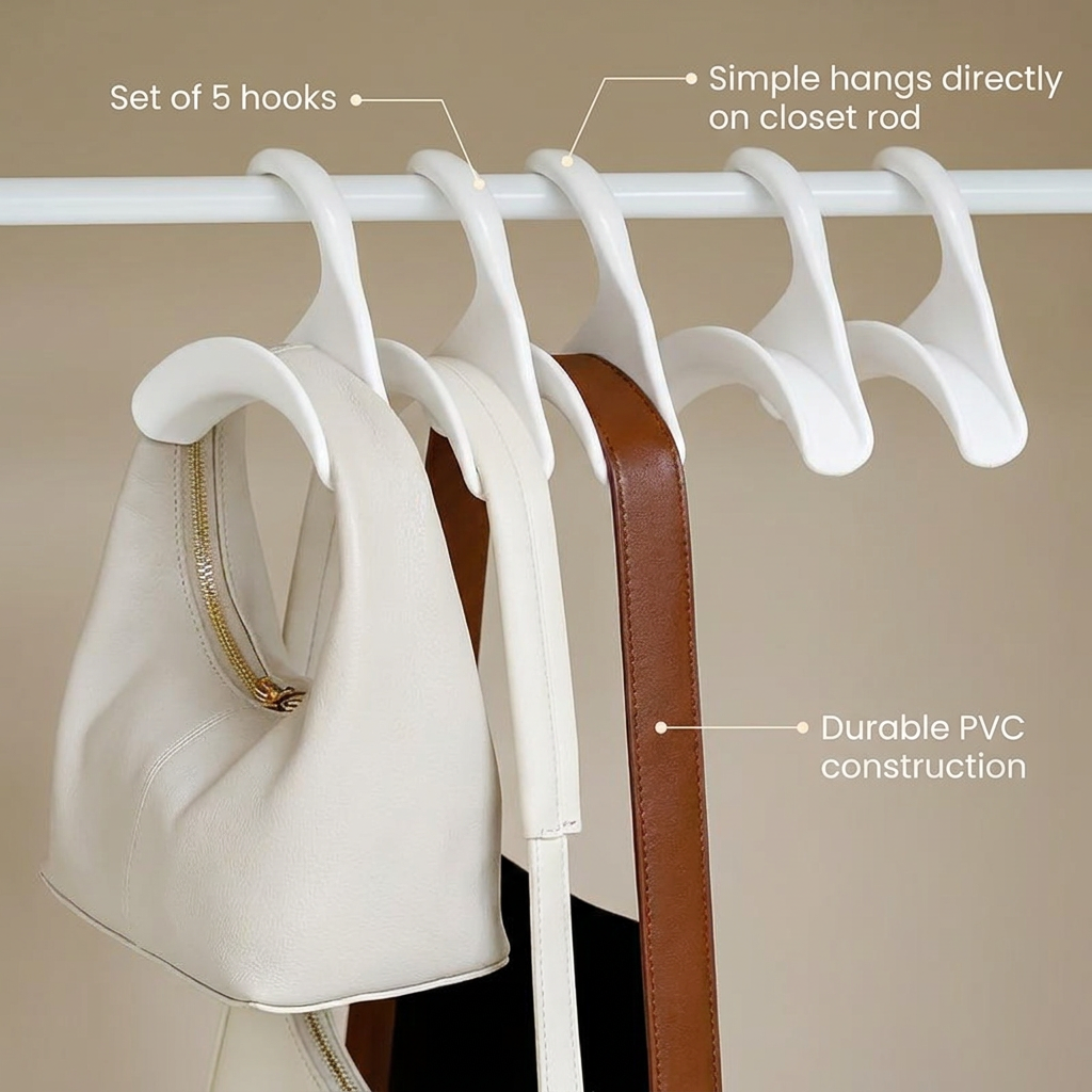 5PCS Bag Purse Hanger Set - benefit callouts