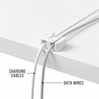 Cable Management Clip - organizes charging cables and data wires along desk edge