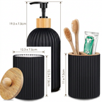 Bathroom Countertop Soap Dispenser Set - dimensions infographic