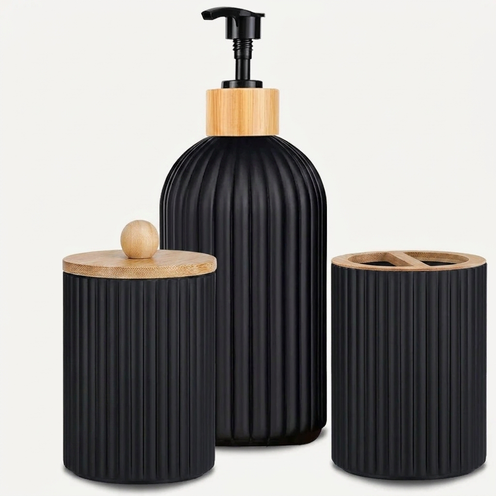 Bathroom Countertop Soap Dispenser Set - clean studio product image