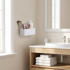 Wall Mounted Organizer Storage Box - installed at vanity table holding makeup