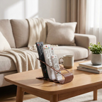 4 Compartment Remote Control Organizer - alternate angle with remotes