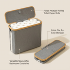 Bathroom Toilet Paper Storage Basket - capacity infographic