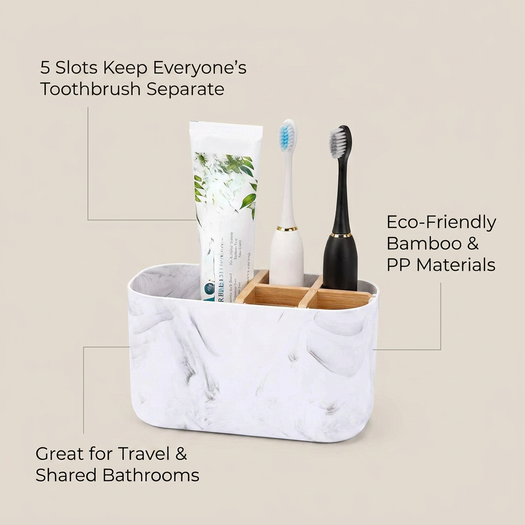 Toothbrush Holder For Electric Brushes - benefit callouts