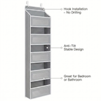 5-Shelf Hanging Storage Organizer - key benefits infographic