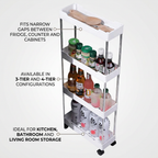3/4 Tier Movable Gap Storage Rack - capacity infographic