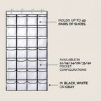 Over The Door Shoe Organizer - capacity infographic