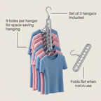 Plastic 9-Hole Foldable Hangers - capacity infographic