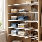 Adjustable Closet Organizer Shelf - installed inside wardrobe lifestyle
