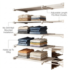 Adjustable Closet Organizer Shelf - key benefits infographic
