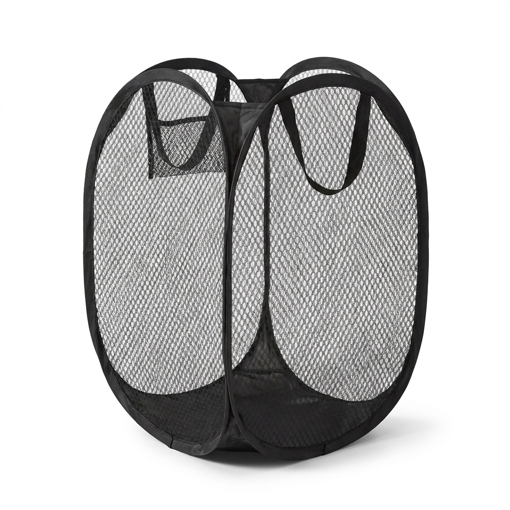 Foldable Pop-Up Laundry Basket - clean studio product photo