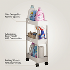 Slim Rolling Storage Cart 4 Tier - benefit callouts