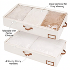 Foldable Underbed Organizer - key benefits infographic