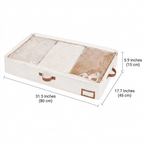 Foldable Underbed Organizer - dimensions infographic