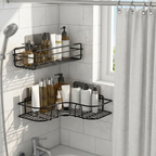 Floating Wall Shelf Metal Organizer - bathroom mounted use