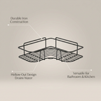 Floating Wall Shelf Metal Organizer - benefit callouts