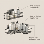 Floating Wall Shelf Metal Organizer - storage capacity infographic