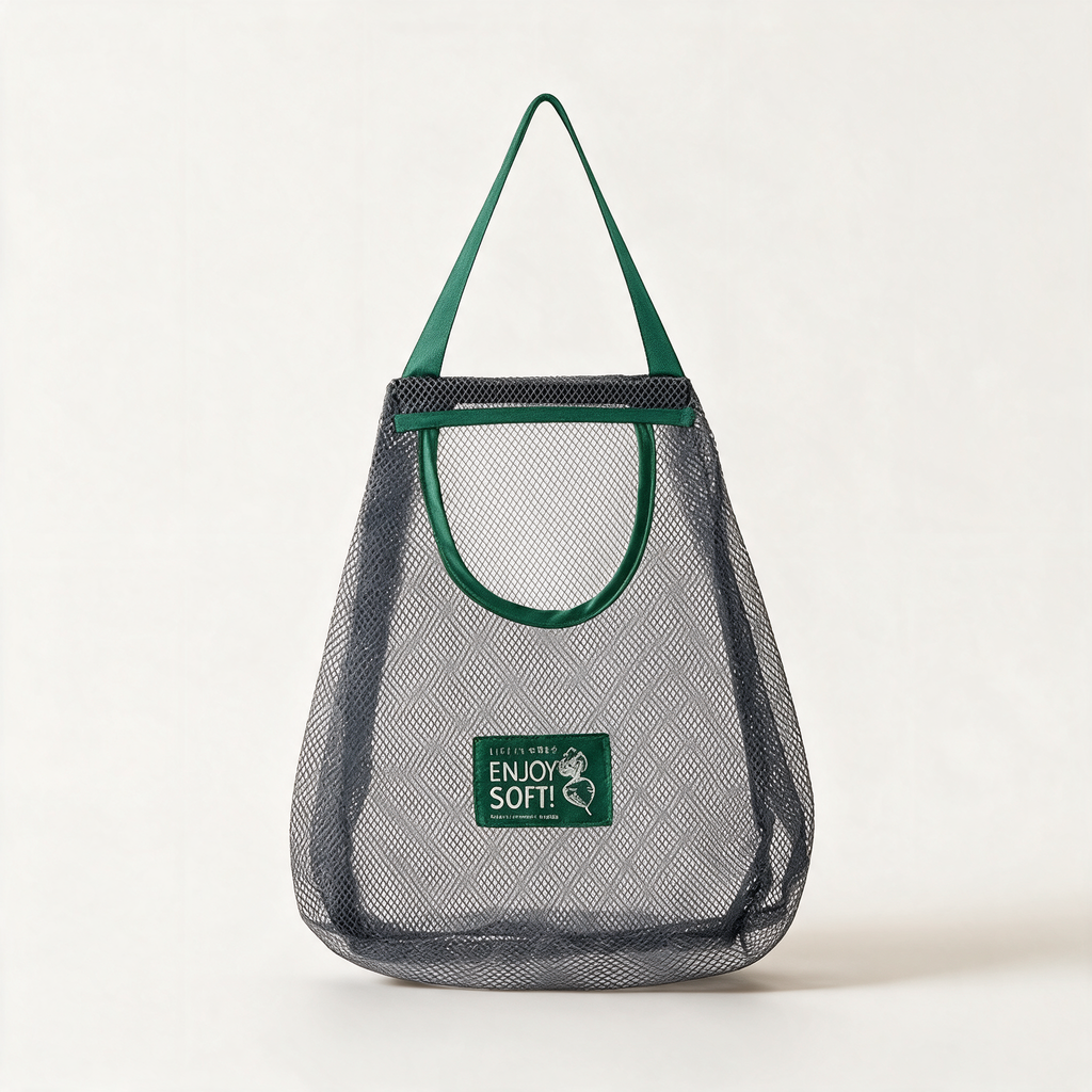 Hanging Mesh Produce Storage Bag, Large Single Bag - clean studio product shot