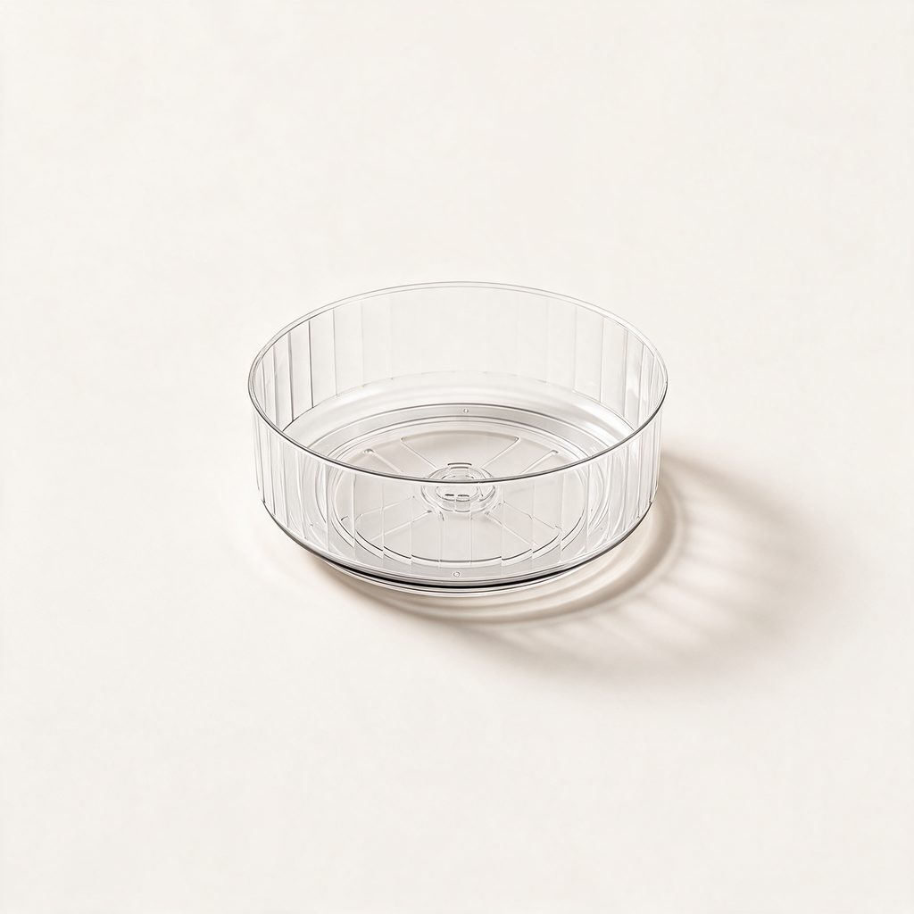 Clear Rotating Turntable, Small - clean studio product shot