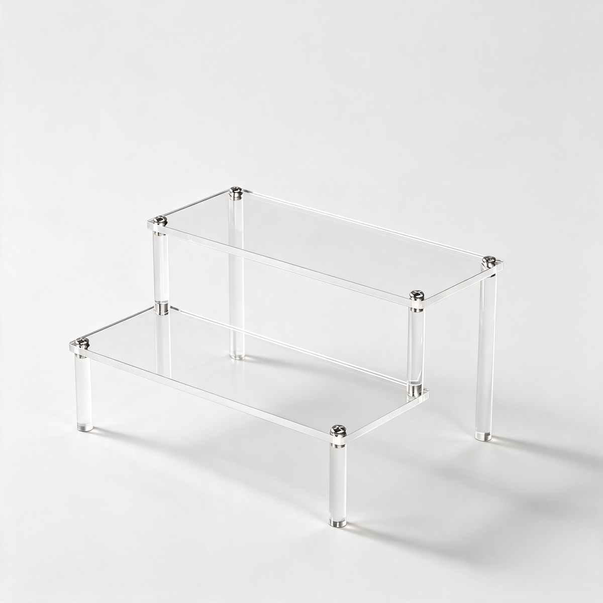 Acrylic Display Riser, Style A 2 Tier - clean studio product shot