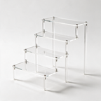 Acrylic Display Riser, Style A 4 Tier - clean studio product shot