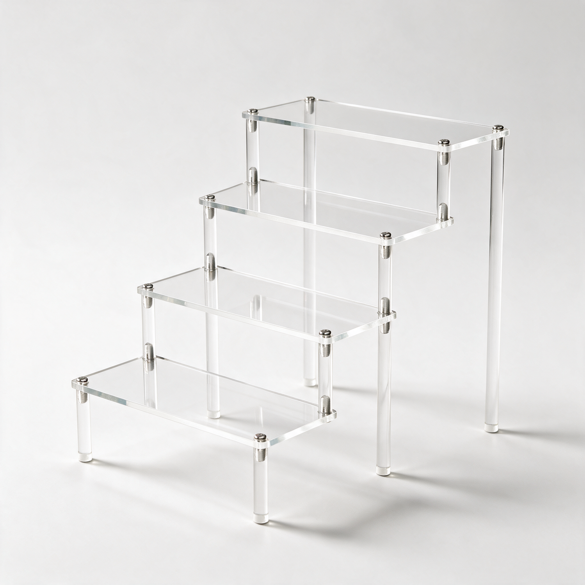 Acrylic Display Riser, Style A 4 Tier - clean studio product shot