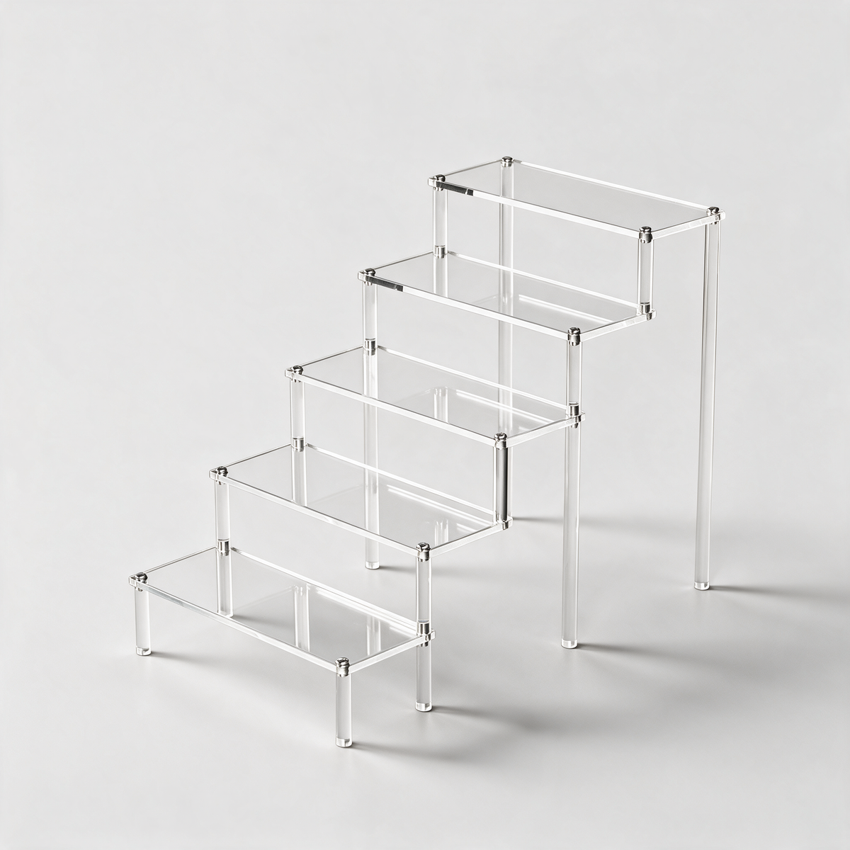 Acrylic Display Riser, Style A 5 Tier - clean studio product shot