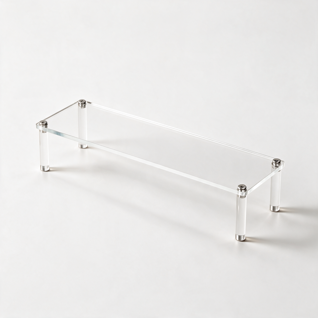 Acrylic Display Riser, Style B 1 Tier - clean studio product shot