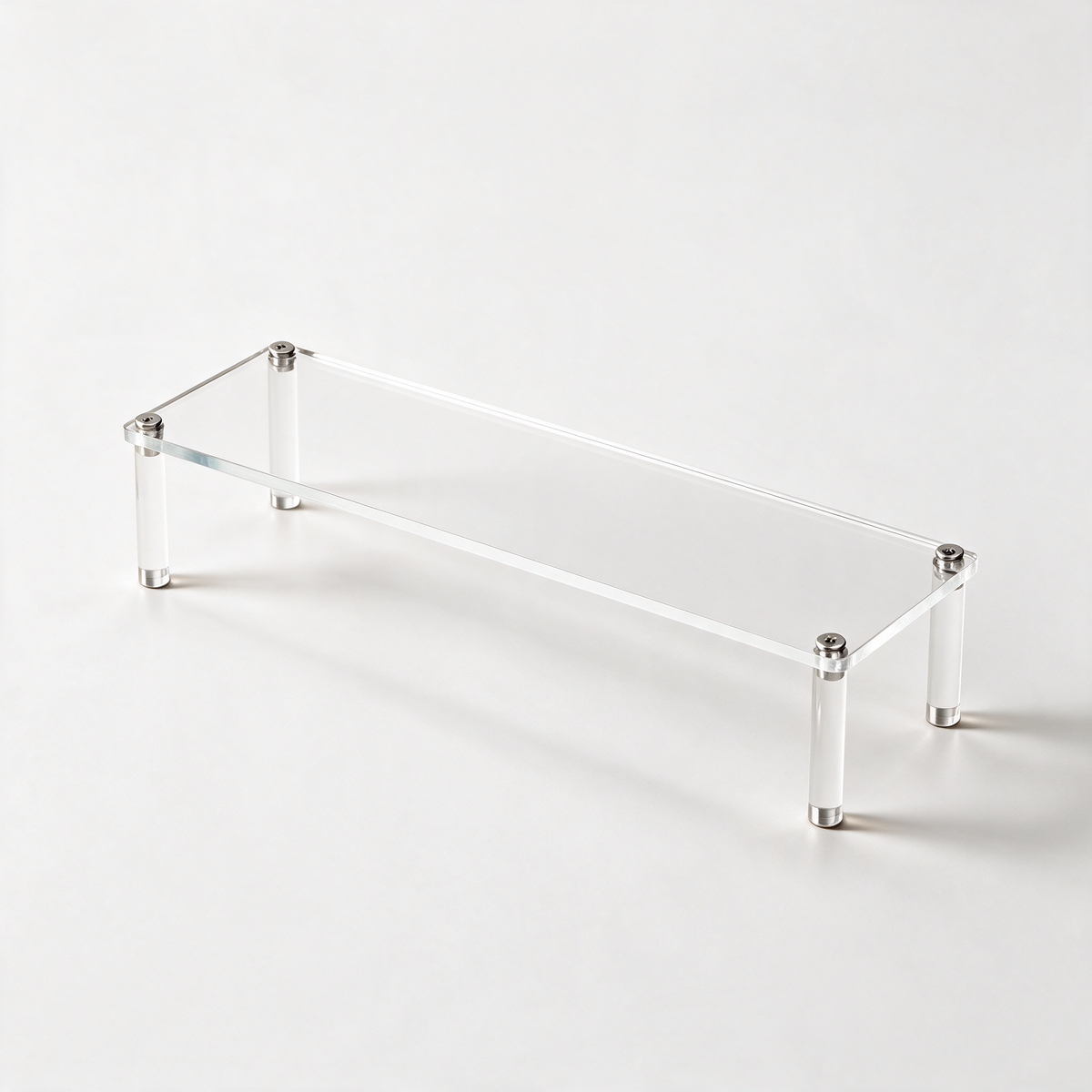 Acrylic Display Riser, Style B 1 Tier - clean studio product shot