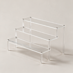 Acrylic Display Riser, Style B 3 Tier - clean studio product shot