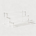 Acrylic Display Riser, Style C 3 Tier - clean studio product shot