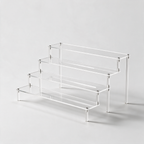 Acrylic Display Riser, Style C 4 Tier - clean studio product shot