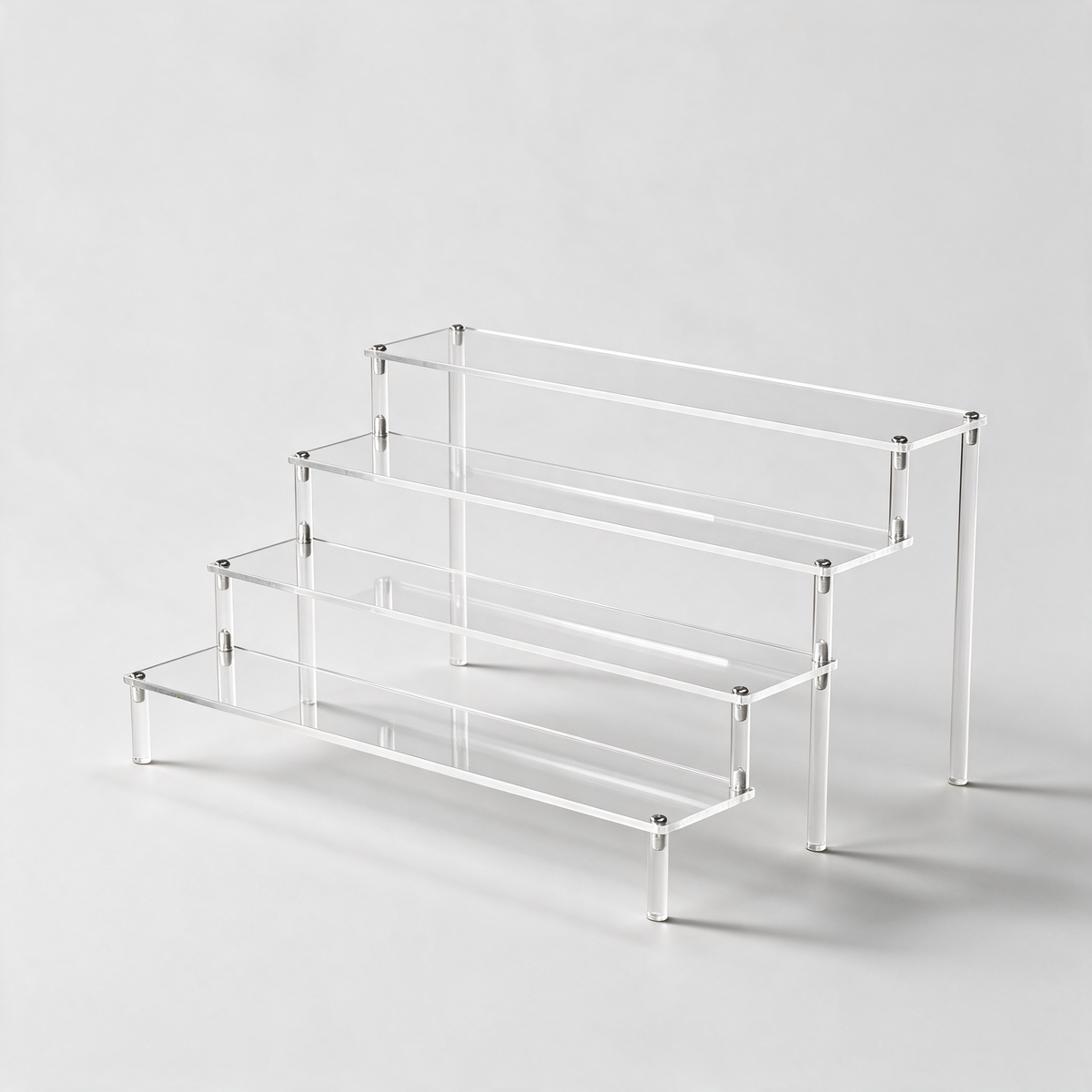 Acrylic Display Riser, Style C 4 Tier - clean studio product shot
