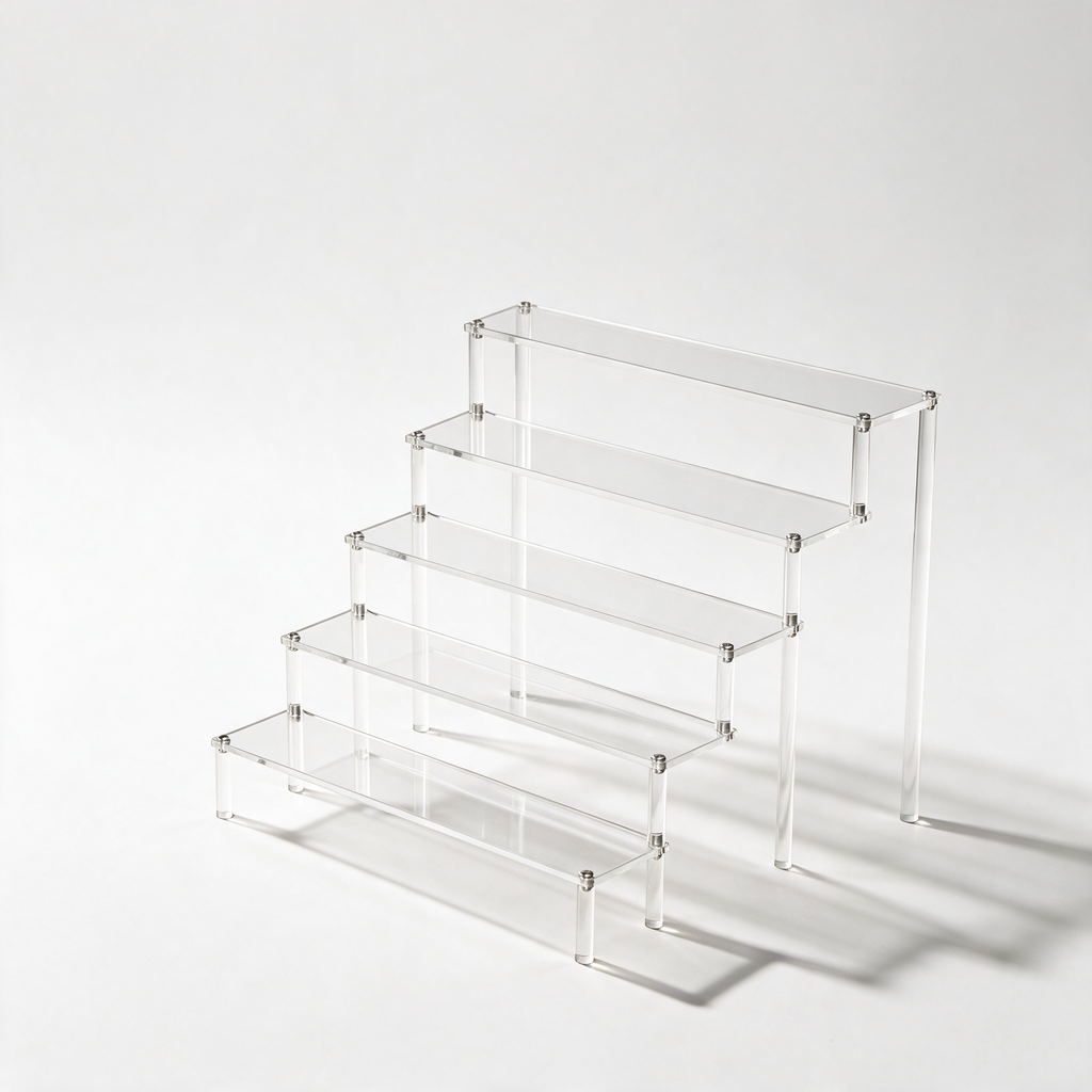 Acrylic Display Riser, Style B 5 Tier - clean studio product shot
