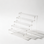 Acrylic Display Riser, Style B 5 Tier - clean studio product shot