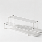Acrylic Display Riser, Style C 2 Tier - clean studio product shot