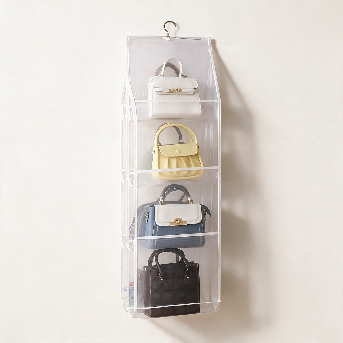 Hanging Handbag Organizer, A4 - clean studio product shot