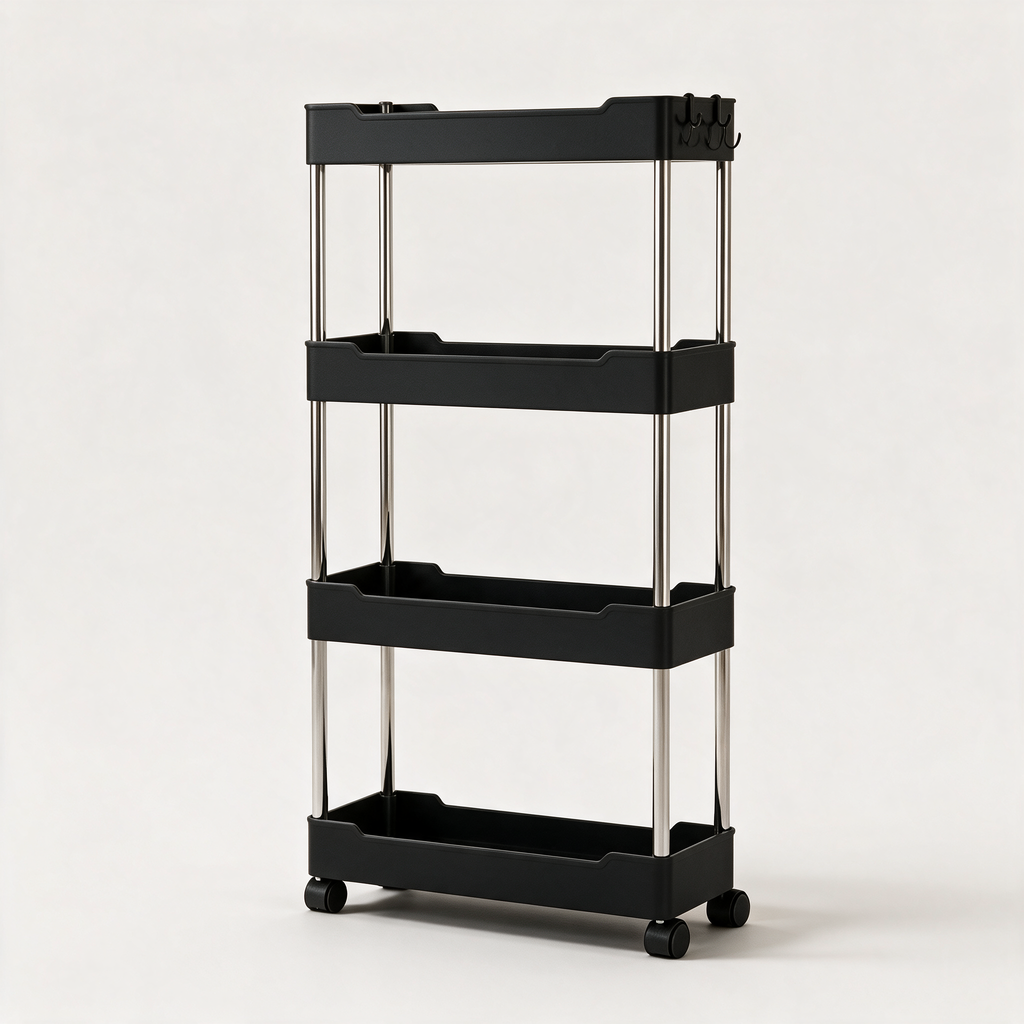 Black, 4 Tier Large - studio shot